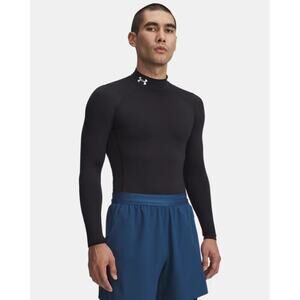 NWT Under Armour ColdGear Men's Compression Mock Long Sleeve in Black size XL